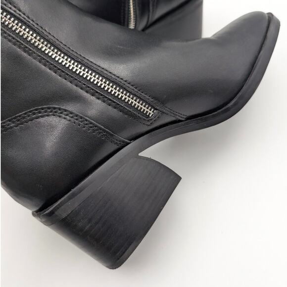 Steve Madden Ruthy Ankle Boots Side Zip Women's Leather Black Size US8M EU39 - Picture 11 of 11